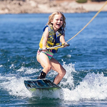 Wake board lessons for kids as well